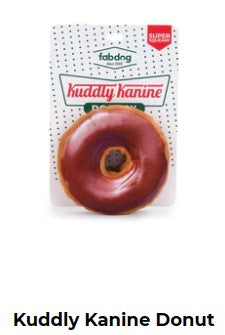 fab dog Kuddly Kanine Donut Dog Super Squeaky Toy!