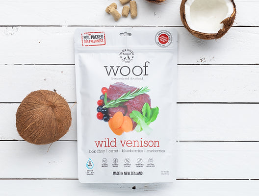 New Zealand Natural WOOF Dog Food Freeze Dried VENISON