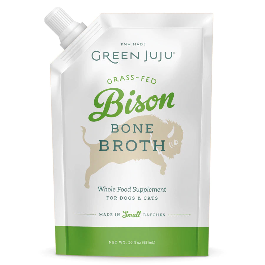 Green JuJu Bone Broth Bison rawpetfooddeliverymarket